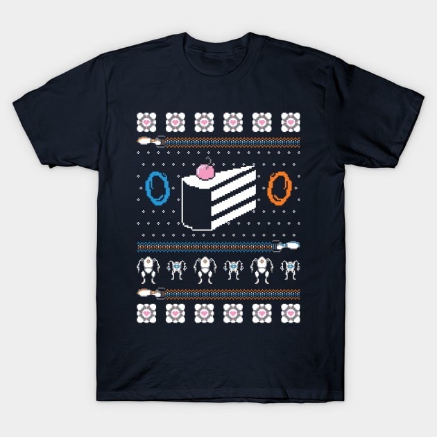 The Christmas Cake Is A Lie T-Shirt by RetroReview